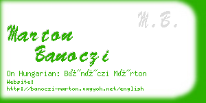 marton banoczi business card